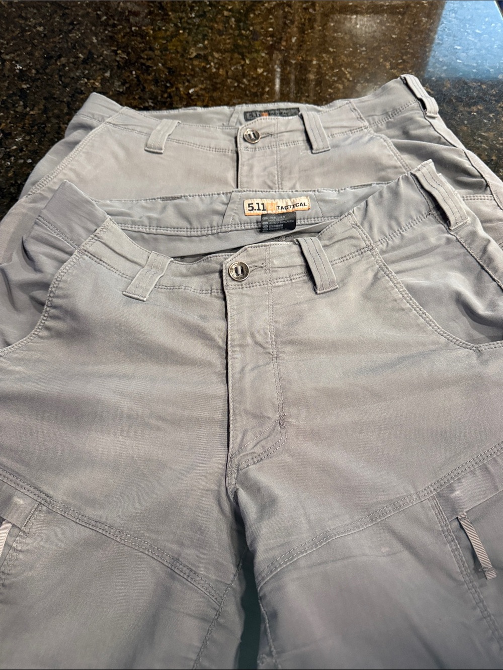 5.11 Tactical Light Gray Tactical Cargo Pants both